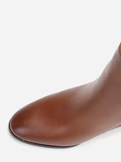 Discount La Modeuse Bottines classiques en simili à talon Camel
