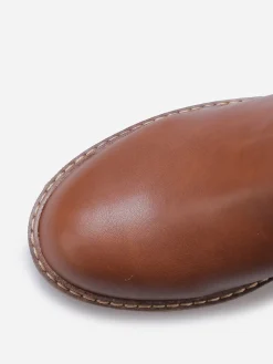 Outlet La Modeuse Bottines compensées à boucle Camel