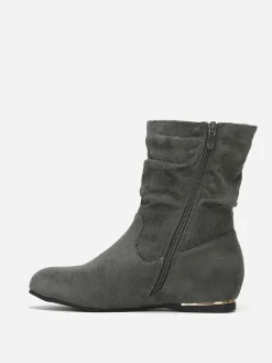New La Modeuse Bottines compensées à pampilles Gris