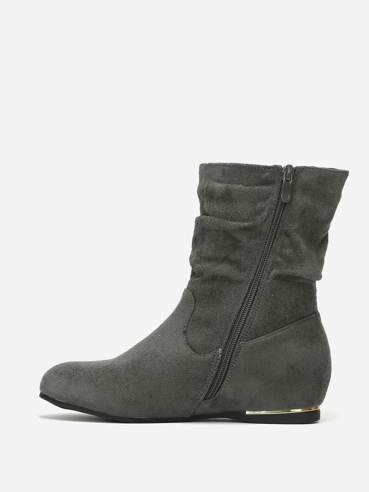 New La Modeuse Bottines compensées à pampilles Gris