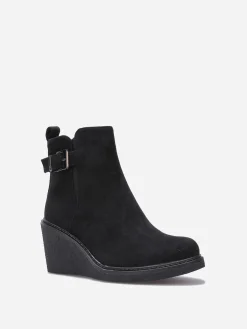 Sale La Modeuse Bottines compensées en suédine Noir