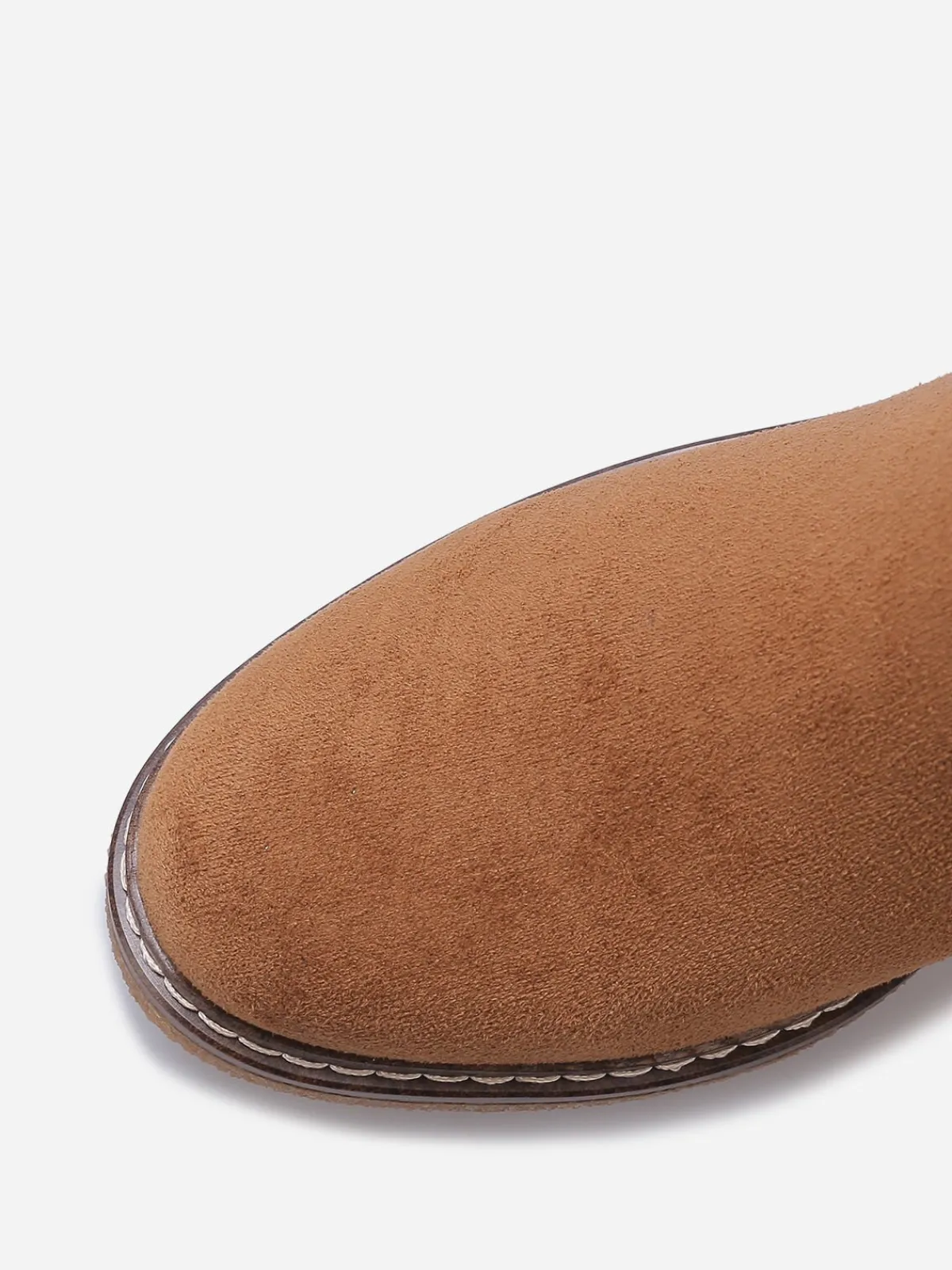 Best La Modeuse Bottines compensées en suédine Camel