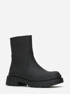 Outlet La Modeuse Bottines crantées effet mat Noir