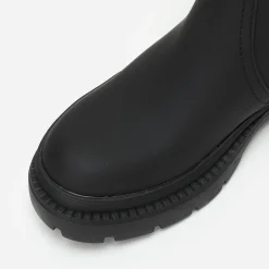 Outlet La Modeuse Bottines crantées effet mat Noir