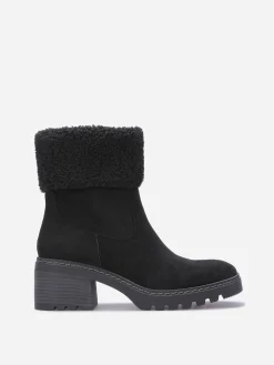 Hot La Modeuse Bottines crantées et fourrées Noir