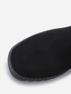 Hot La Modeuse Bottines crantées et fourrées Noir