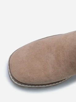 Outlet La Modeuse Bottines crantées et fourrées Taupe