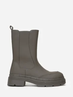 Online La Modeuse Bottines crantées style chelsea mates Vert