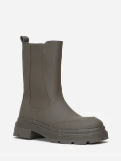 Online La Modeuse Bottines crantées style chelsea mates Vert