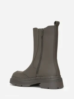 Online La Modeuse Bottines crantées style chelsea mates Vert