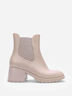 Best La Modeuse Bottines de pluie style Chelsea Beige