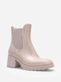 Best La Modeuse Bottines de pluie style Chelsea Beige