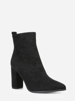 La Modeuse Bottines en suédine à bout pointu Noir