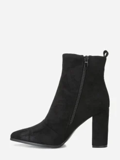 La Modeuse Bottines en suédine à bout pointu Noir