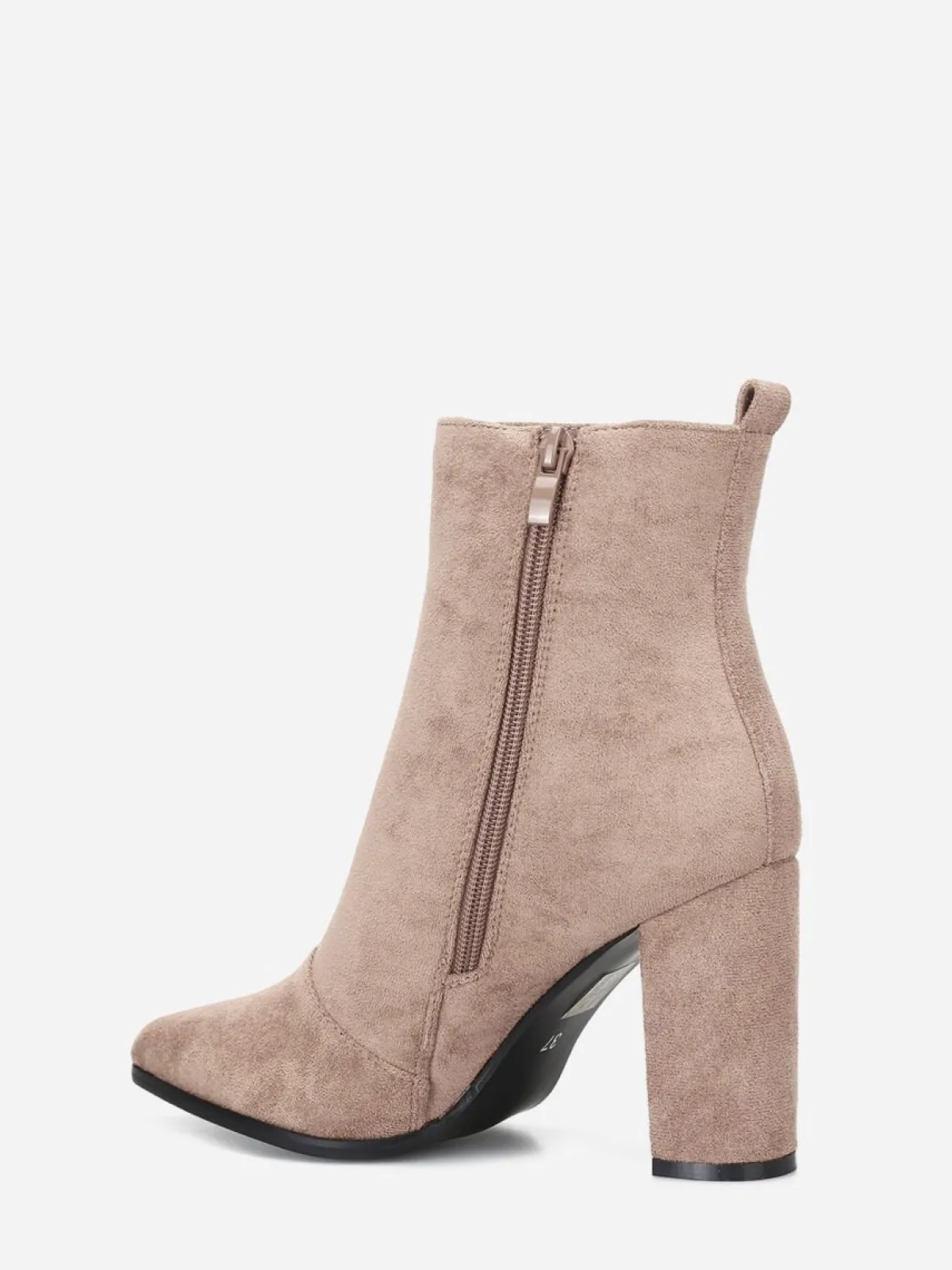Clearance La Modeuse Bottines en suédine à bout pointu Beige