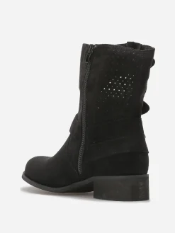 Sale La Modeuse Bottines en suédine à sangles Noir
