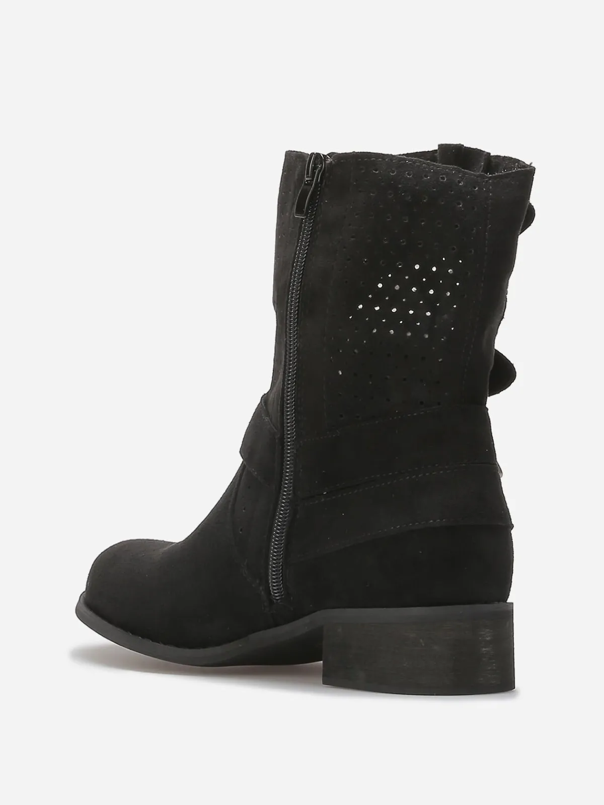 Sale La Modeuse Bottines en suédine à sangles Noir