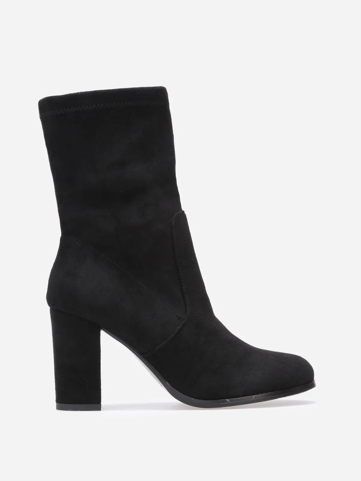 Hot La Modeuse Bottines montantes en suédine à talon Noir