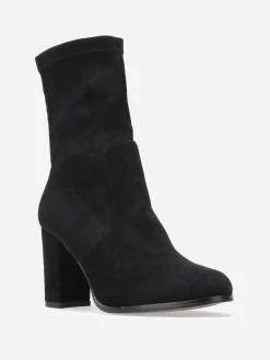 Hot La Modeuse Bottines montantes en suédine à talon Noir