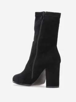 Hot La Modeuse Bottines montantes en suédine à talon Noir