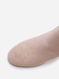 Online La Modeuse Bottines montantes en suédine à talon Taupe