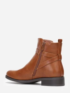 Best La Modeuse Bottines plates à boucle Camel