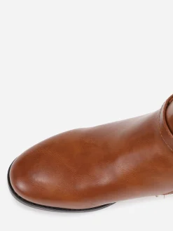 Best La Modeuse Bottines plates à boucle Camel