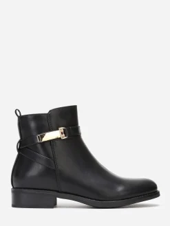 Online La Modeuse Bottines plates à boucle Noir