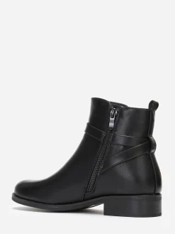 Online La Modeuse Bottines plates à boucle Noir