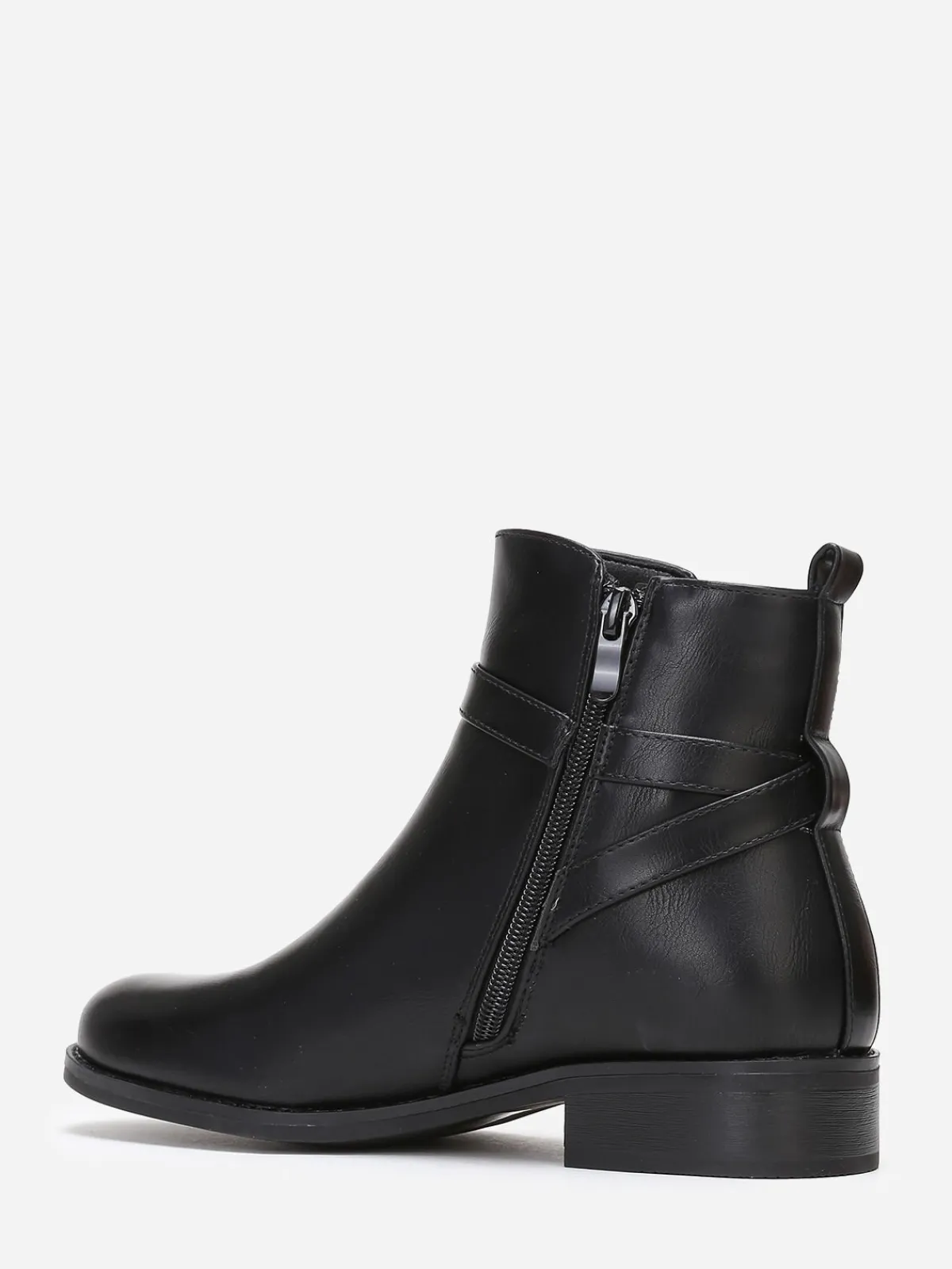 Online La Modeuse Bottines plates à boucle Noir