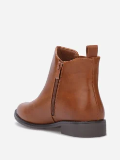 Best La Modeuse Bottines plates chelsea en simili Camel