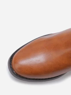 Best La Modeuse Bottines plates chelsea en simili Camel