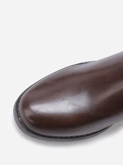 Best La Modeuse Bottines plates chelsea en simili Marron