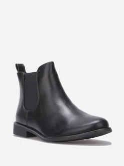 Best La Modeuse Bottines plates chelsea en simili Noir