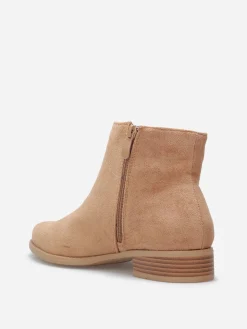 La Modeuse Bottines plates en suédine Camel