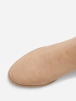 La Modeuse Bottines plates en suédine Camel