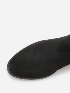 Discount La Modeuse Bottines plates en suédine Noir