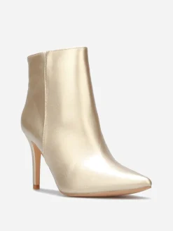 Best La Modeuse Bottines pointues à talon aiguille Doré