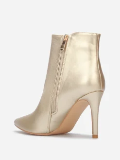 Best La Modeuse Bottines pointues à talon aiguille Doré