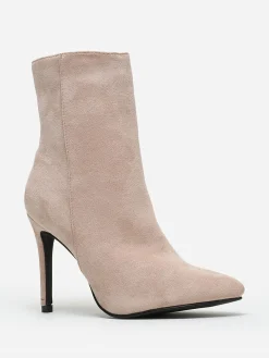 Online La Modeuse Bottines pointues à talon aiguille Beige