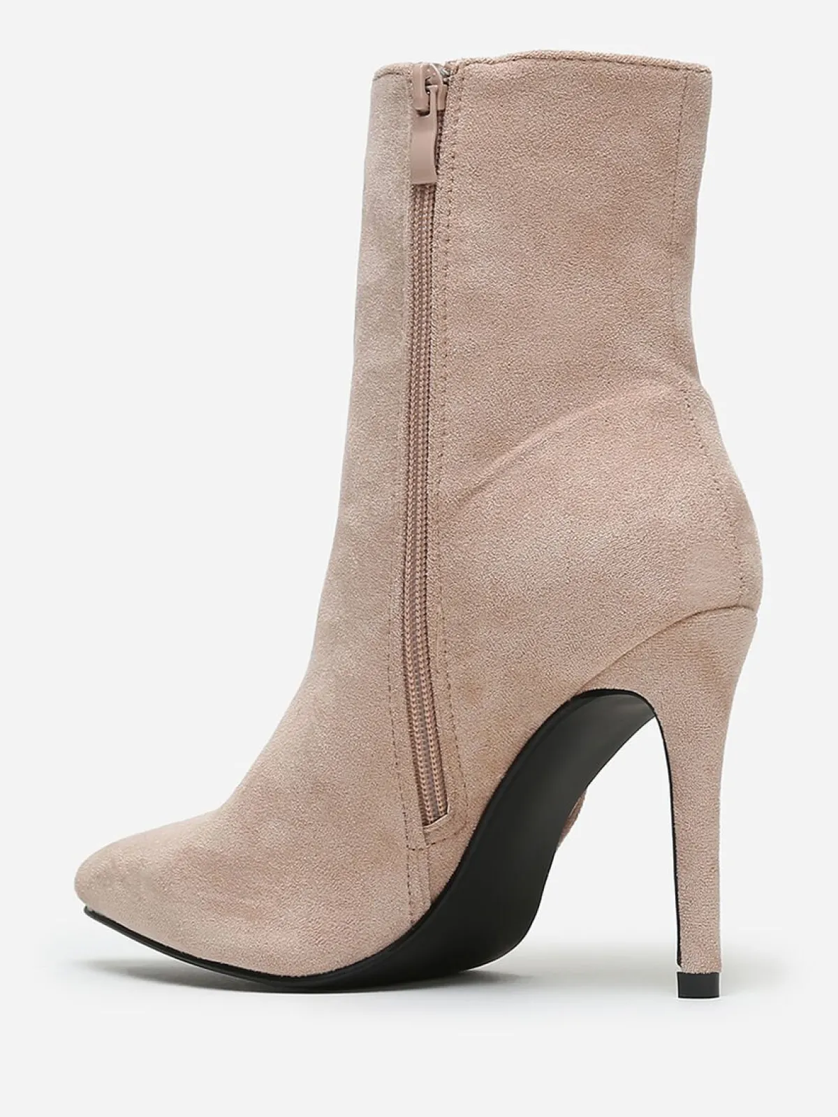 Online La Modeuse Bottines pointues à talon aiguille Beige