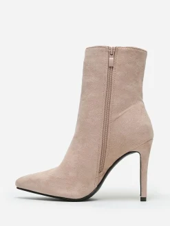 Online La Modeuse Bottines pointues à talon aiguille Beige