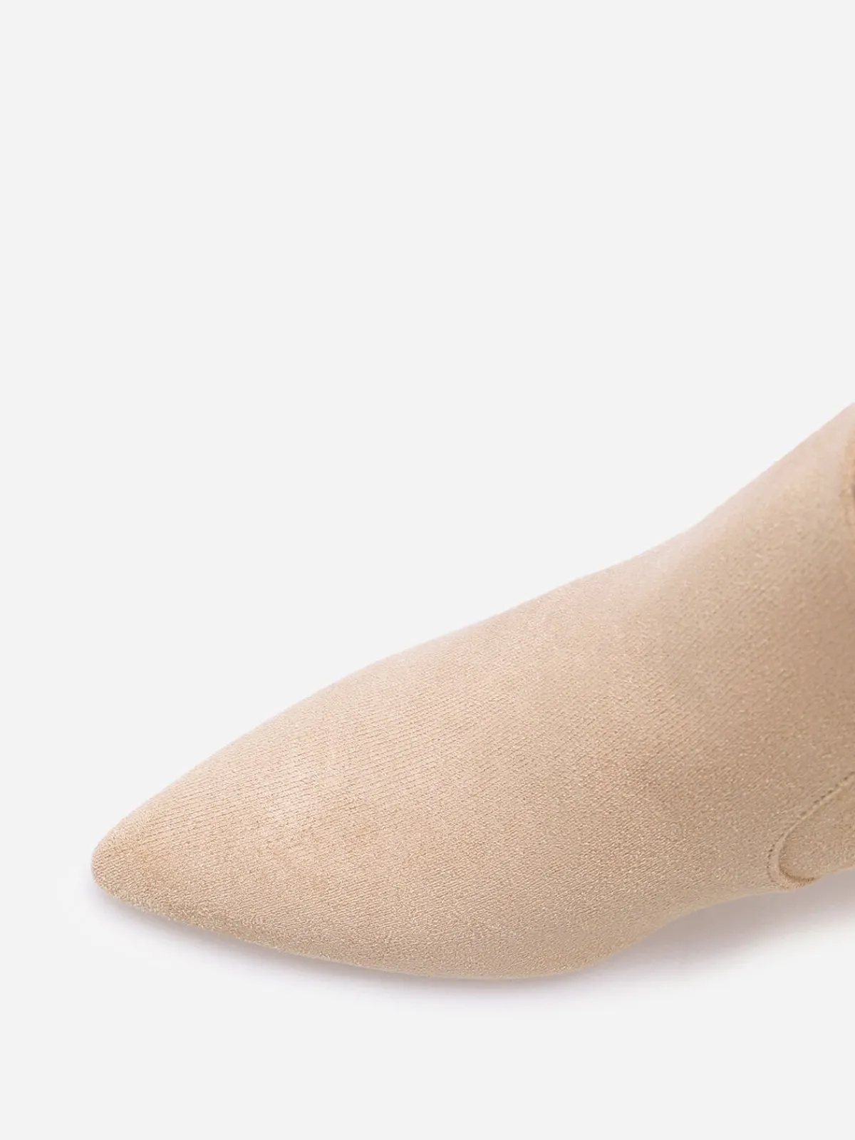 Discount La Modeuse Bottines pointues en suédine à talon aiguille Taupe