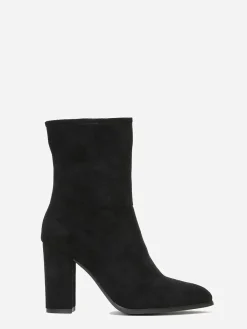 La Modeuse Bottines pointues en suédine Noir