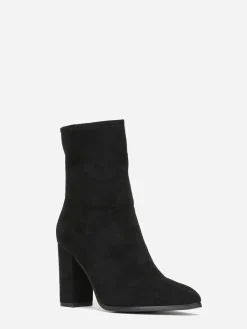 La Modeuse Bottines pointues en suédine Noir