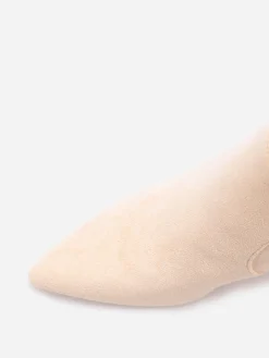 Hot La Modeuse Bottines pointues en suédine à talon aiguille Beige