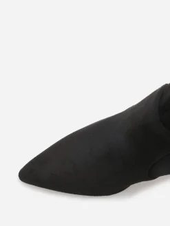 Clearance La Modeuse Bottines pointues en suédine à talon aiguille Noir