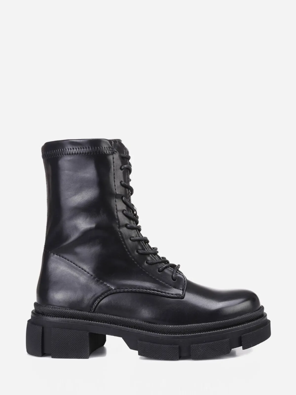 Online La Modeuse Bottines rangers à plateforme crantée Noir