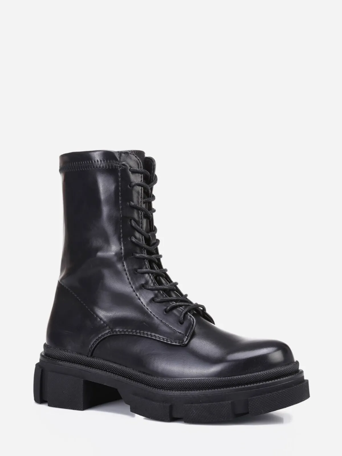 Online La Modeuse Bottines rangers à plateforme crantée Noir