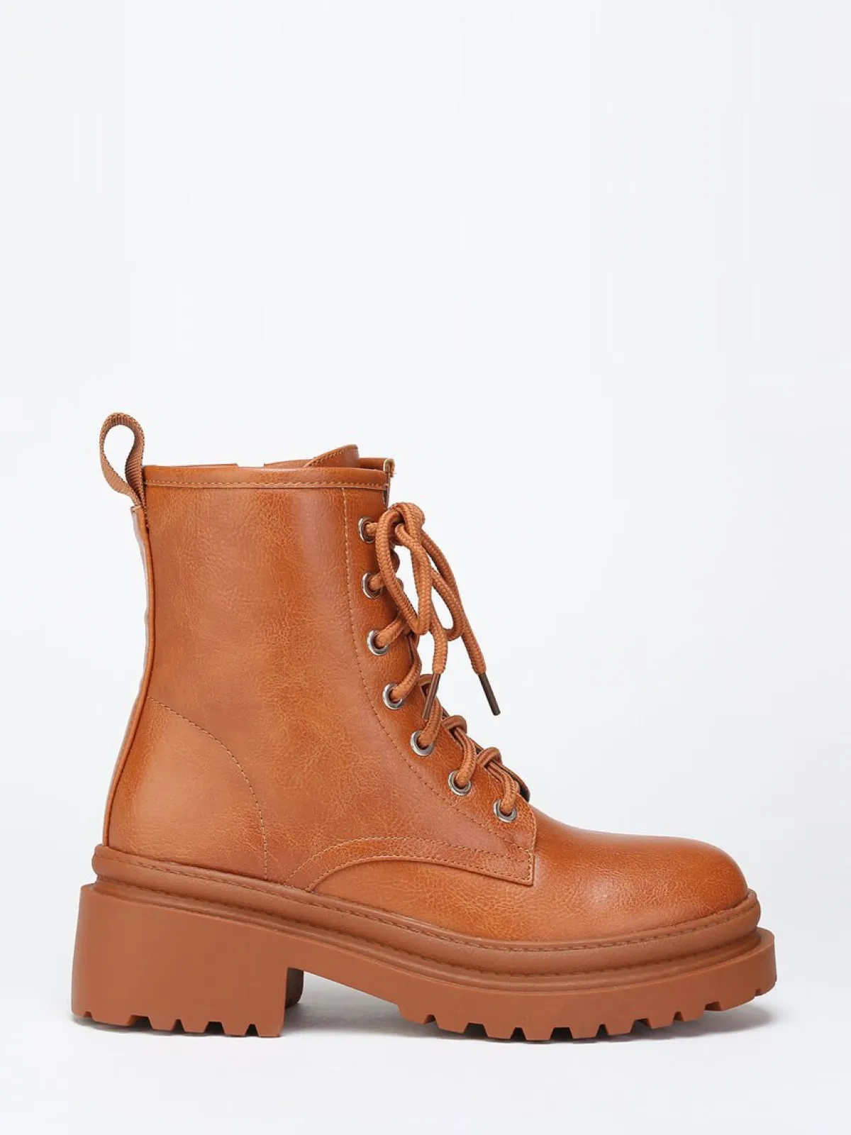 Hot La Modeuse Bottines rangers à semelle crantée Camel